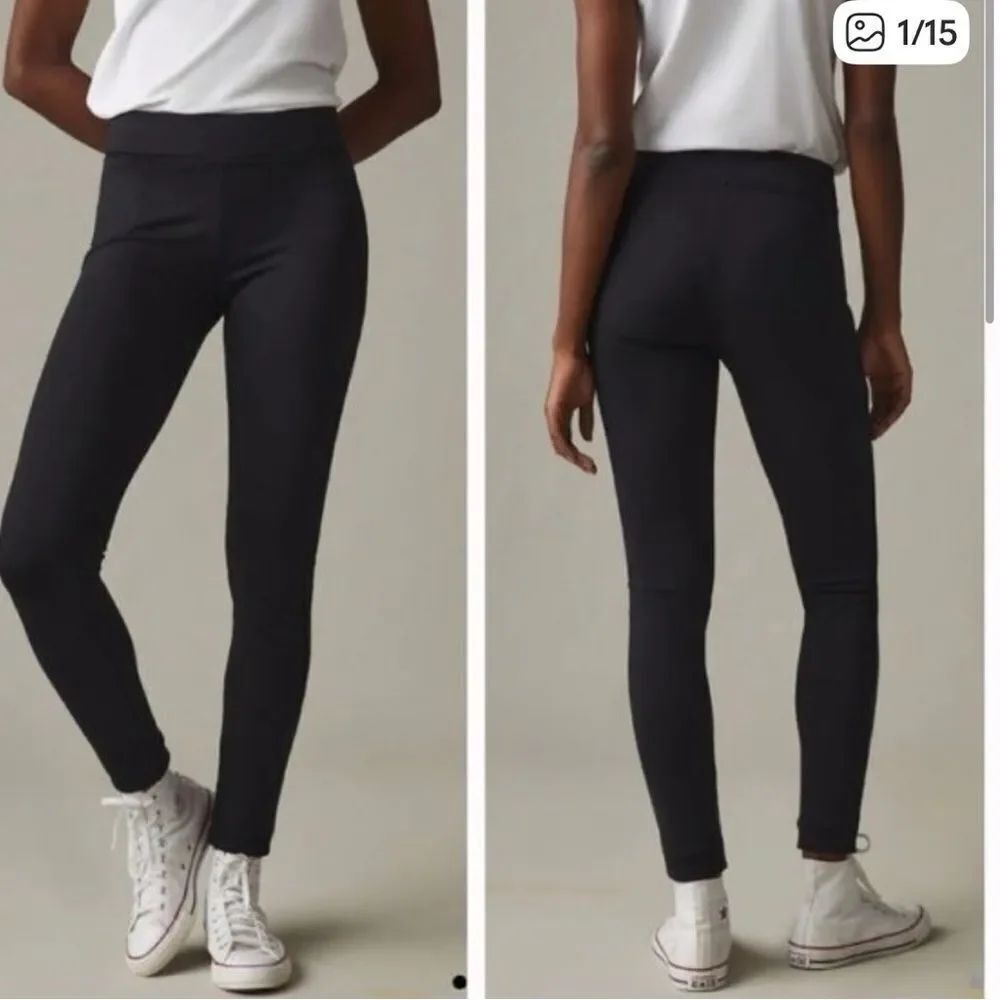 American Giant Ponte Slim High Rise Pants Black